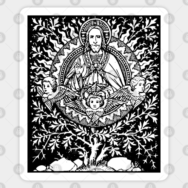 The Lord Appears in the Burning Bush Sticker by DeoGratias